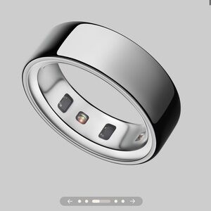 Smart Wearable OuraRing Generation 4- Silver Size 8-Brand New